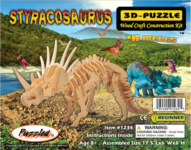 Styracosaurus 3D Puzzle – Paleontological Research Institution