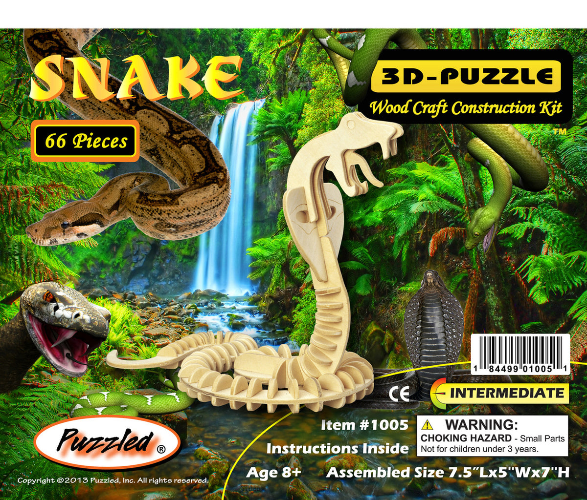 Snake 3D Puzzle – Paleontological Research Institution