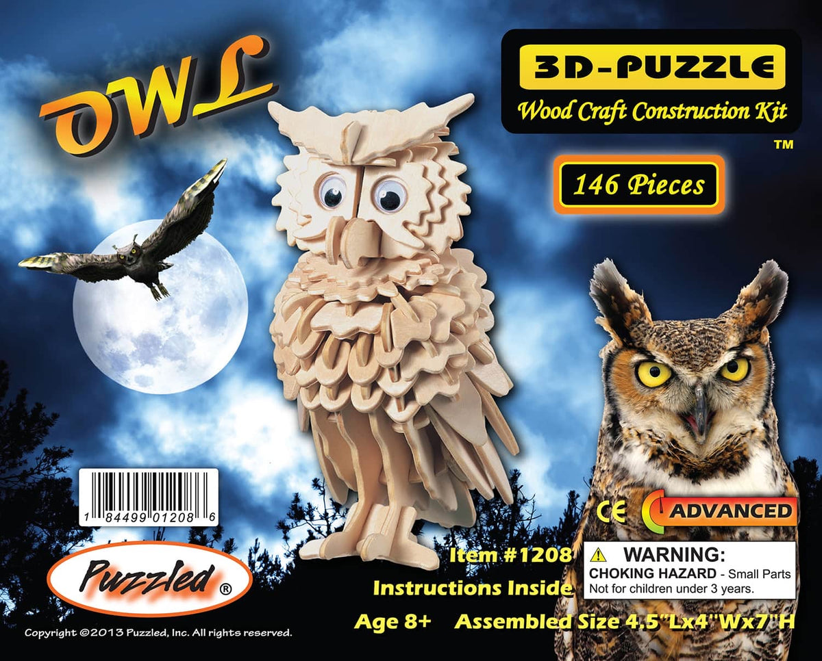 Owl 3D Puzzle – Paleontological Research Institution