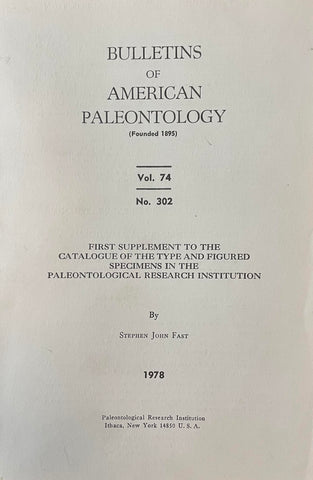 302 First supplement to the catalogue of the type and figured specimens in the Paleontological Research Institution