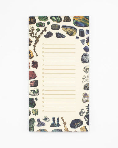 Gems and Minerals List Pad
