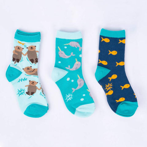 My Otter Half Junior Crew Socks 3 Pack