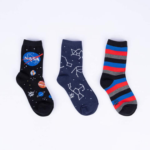 Solar System Junior Crew Socks 3 Pack