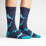 Shark Attack Men's Crew Socks