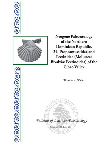381 Neogene Paleontology of the Northern Dominican Republic 24
