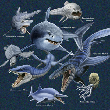 ancient sea monsters Monsters of the Deep T-Shirt – Paleontological Research Institution